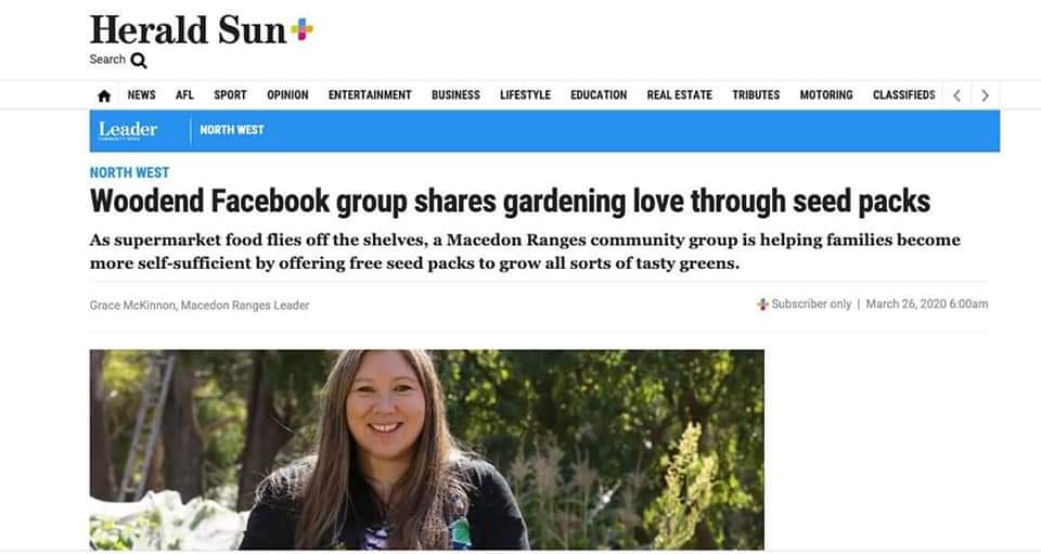  Woodend Facebook group shares gardening love through seed packs