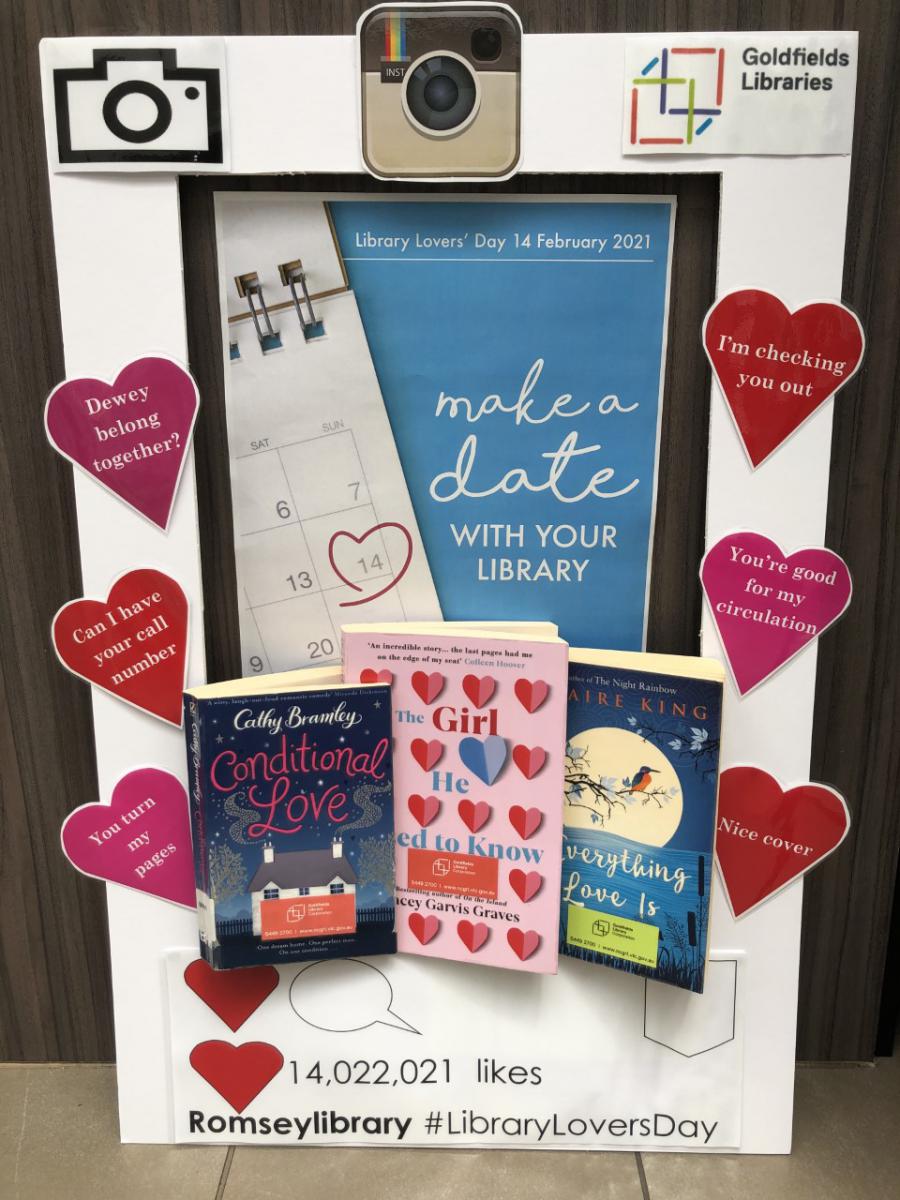 Library Lovers Day Display at Romsey Library