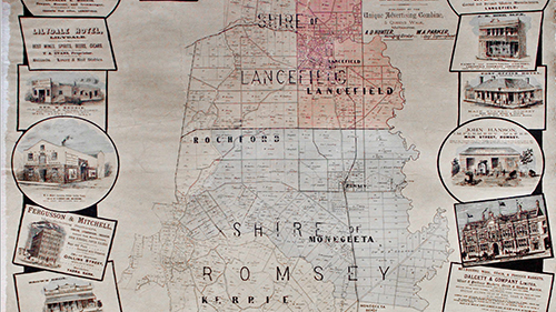 Detail - Restored 1880s map of Romsey and Lancefield Shires