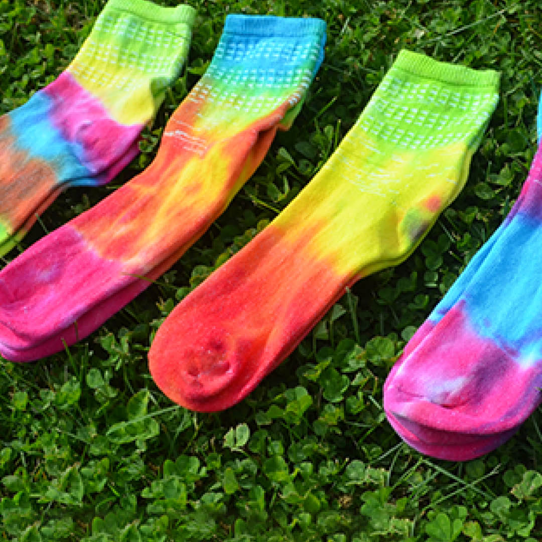 Tie dyed socks